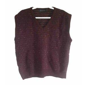 Vintage Christopher Hayes Sweater  Vest Australia Lambs Wool Large Purple